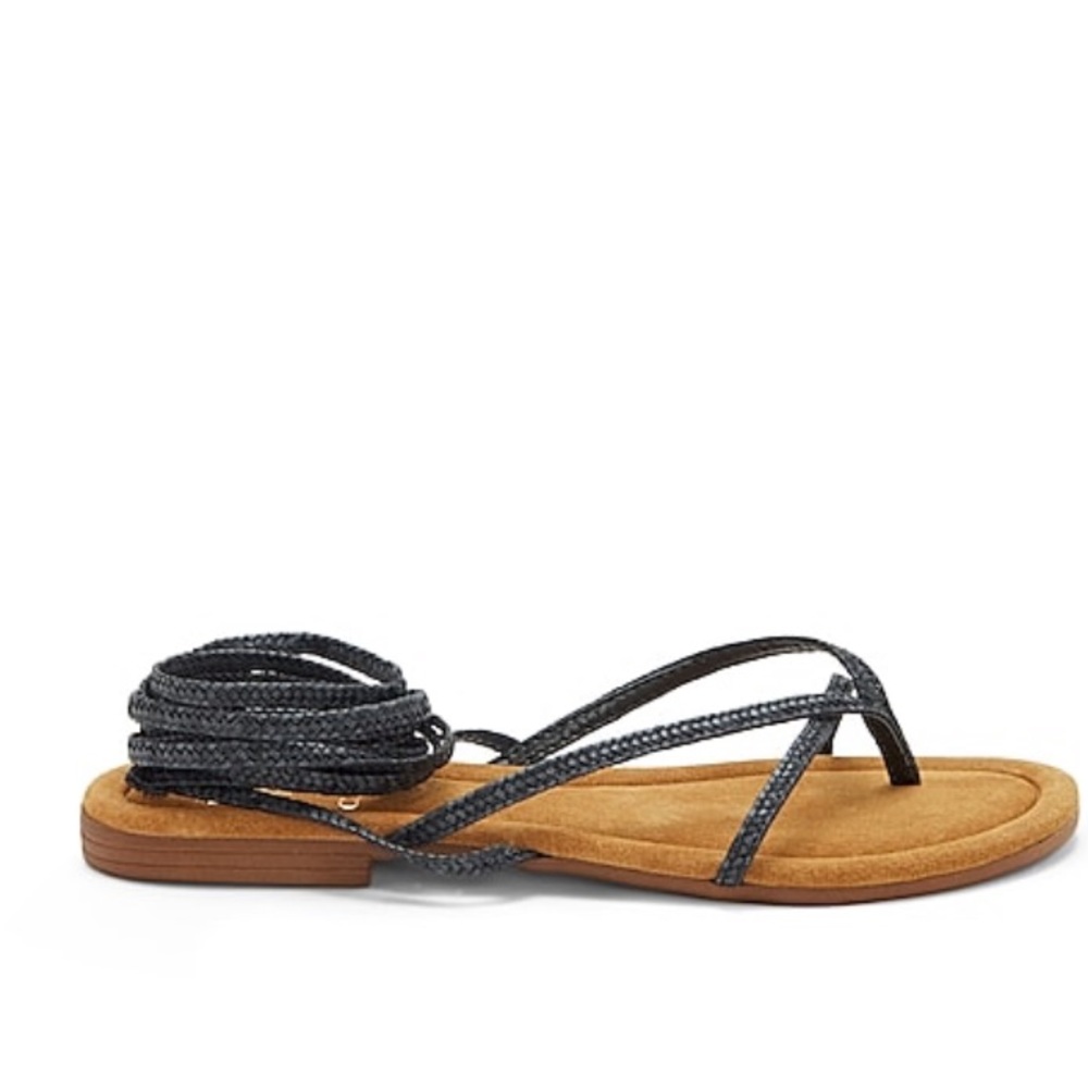 BEESA BRAIDED ANKLE-WRAP SANDAL